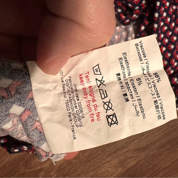 Maternity Wear En Vie de Fraise Paris printed dress with tie waist - Picture 7 of 10